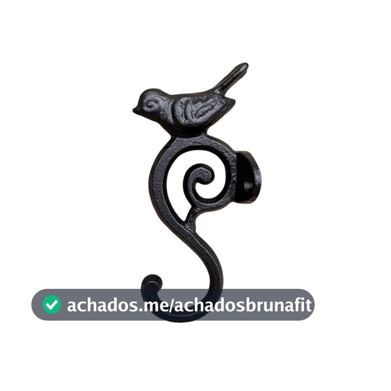 Gancho -EM S- Pendurador Bolsa Casaco Porta Toalha Cabide Vintage, pássaro colonial Passarinho Jardim decorativo