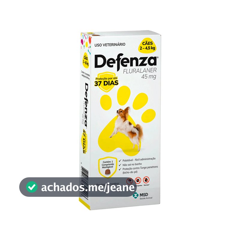Defenza Remedio para pulgas, carrapatos, sarnas e bicho de pé 2-4,5kg