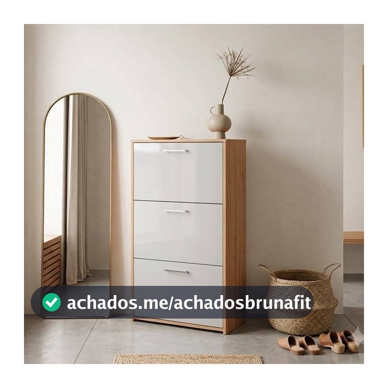 ENVIO FULL - Sapateira Retrátil Inclinável c/3 Portas Basculantes Organizador Multiuso