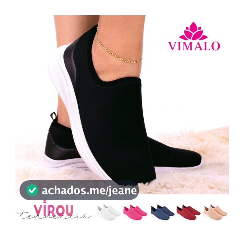 Tênis Feminino Meia Calce Fácil Slip On Leve Flexível Confortável Para Caminhada Academia Vl-07