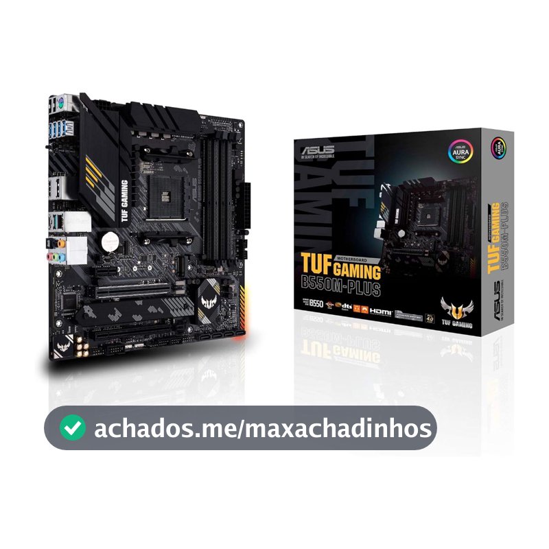 Placa Mãe ASUS AMD Am4 B550M-Plus Tuf Gaming 4x DDR4 M-ATX
