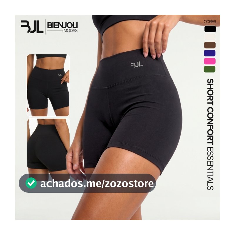 Short Fitness Feminino ZERO TRANSPARÊNCIA Academia Suplex Premium Corrida Treino Musculação Crossfit