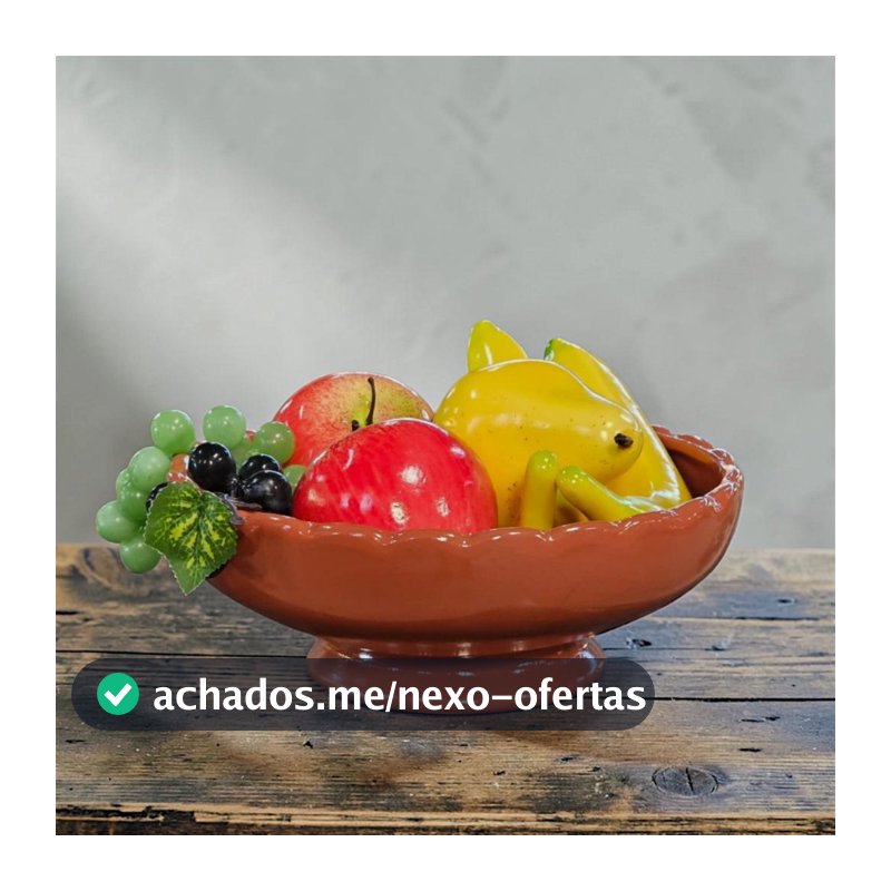Fruteira Renda Feita em Cerâmica Decoração de Mesa Cozinha e Suporte de Frutas