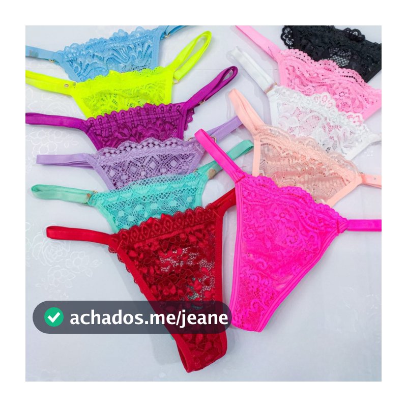 Kit de calcinha fio dental regulagem lingerie sexy