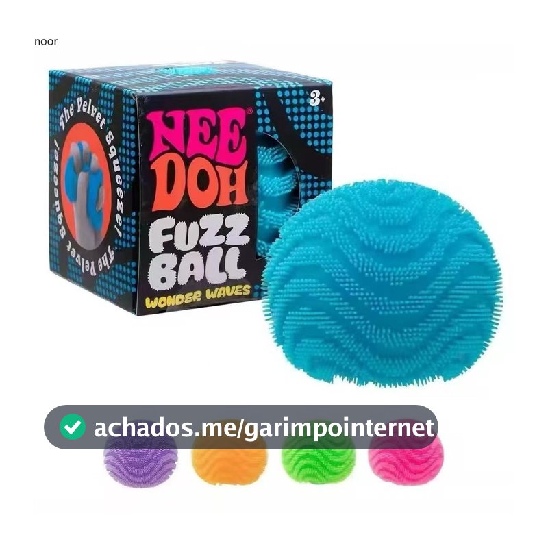 Nee Doh Fuzz Ball Stress Relief Squeeze Toy , Slow Rebound Ondulado Fidget , Brinquedo Sensorial Mole Texturizado Macio