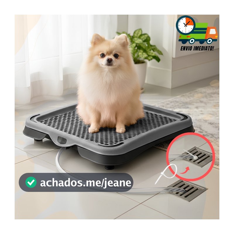 Banheiro Sanitário Com Dreno e Mangueira Lavável Para Cães Tapete Higiênico Envio Imediato