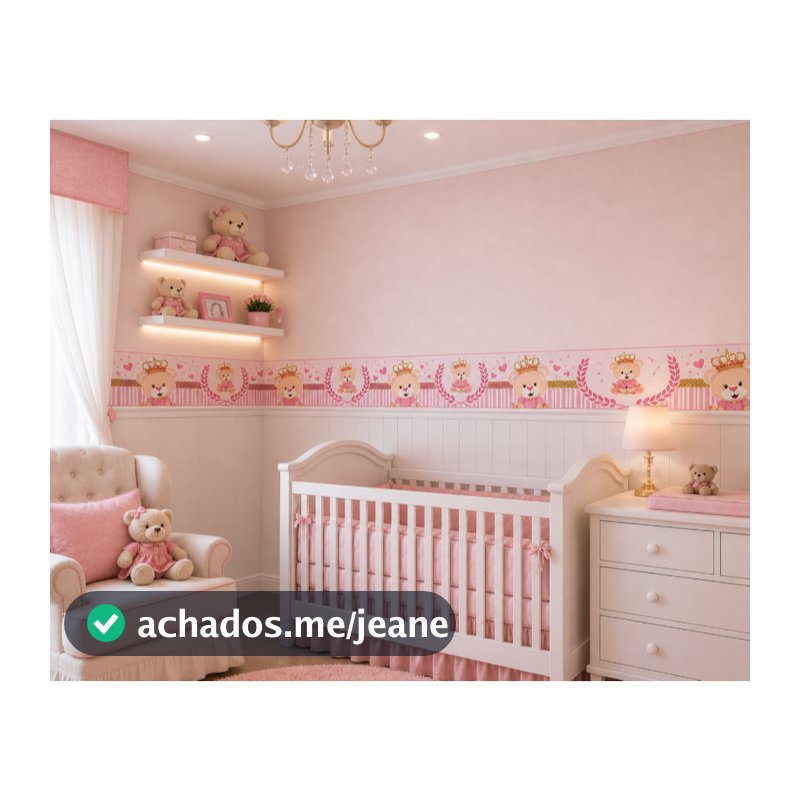 5 Metros faixas decorativas Adesivo Infantil Ursinha Princesa Star = 781