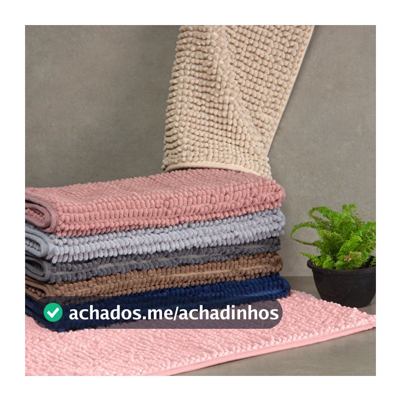 Tapete de Banheiro Antiderrapante Bolinha Macarrão Várias Cores