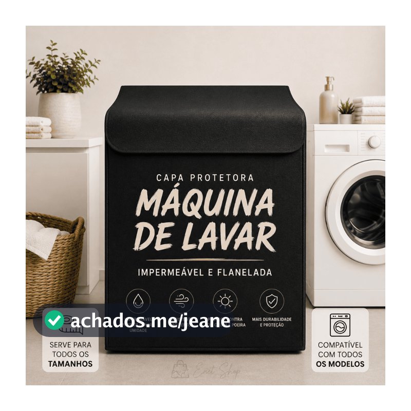 Capa para Máquina de Lavar Impermeável Flanelada 9kg 10kg 11kg 12kg 13kg 14kg 15kg 16kg 17kg 18kg Proteção Contra Poeira