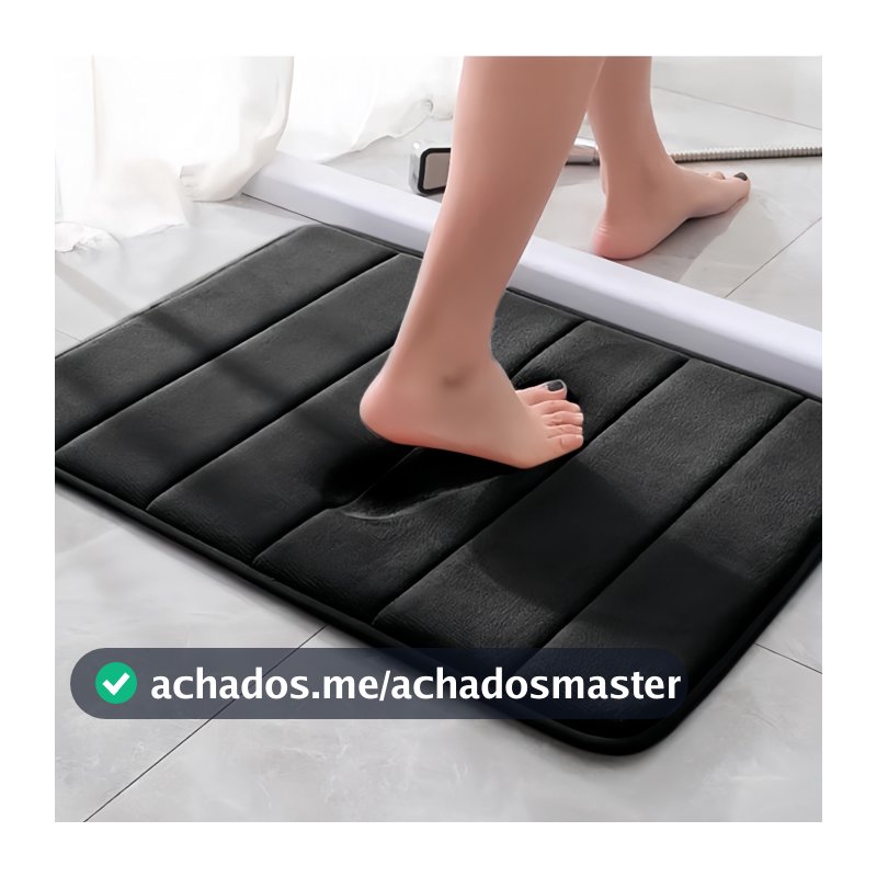 Tapete De Banho Antiderrapante Absorvente De Água Para Banheiro 60x40cm