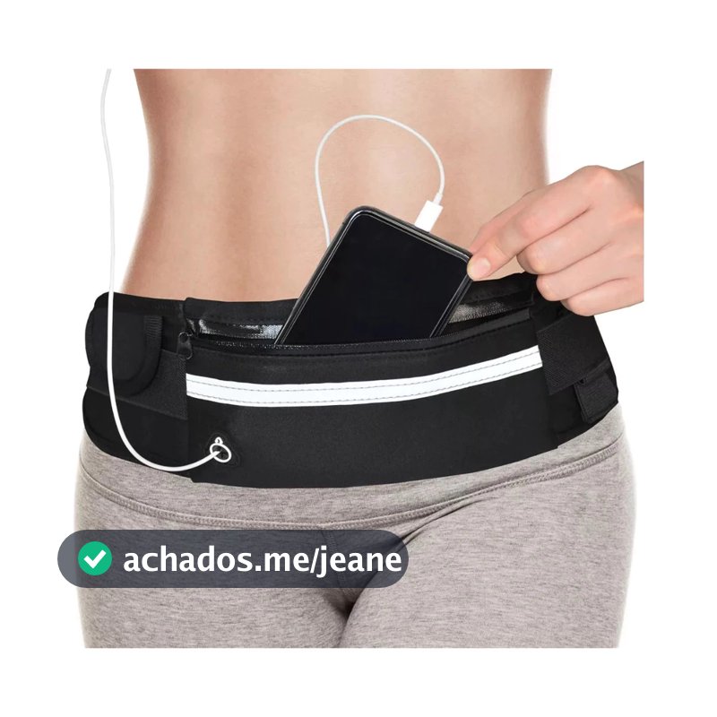 Bolsa Pochete Unissex Esportiva Sem Volume Compacta Leve impermeável porta celular porta garrafa
