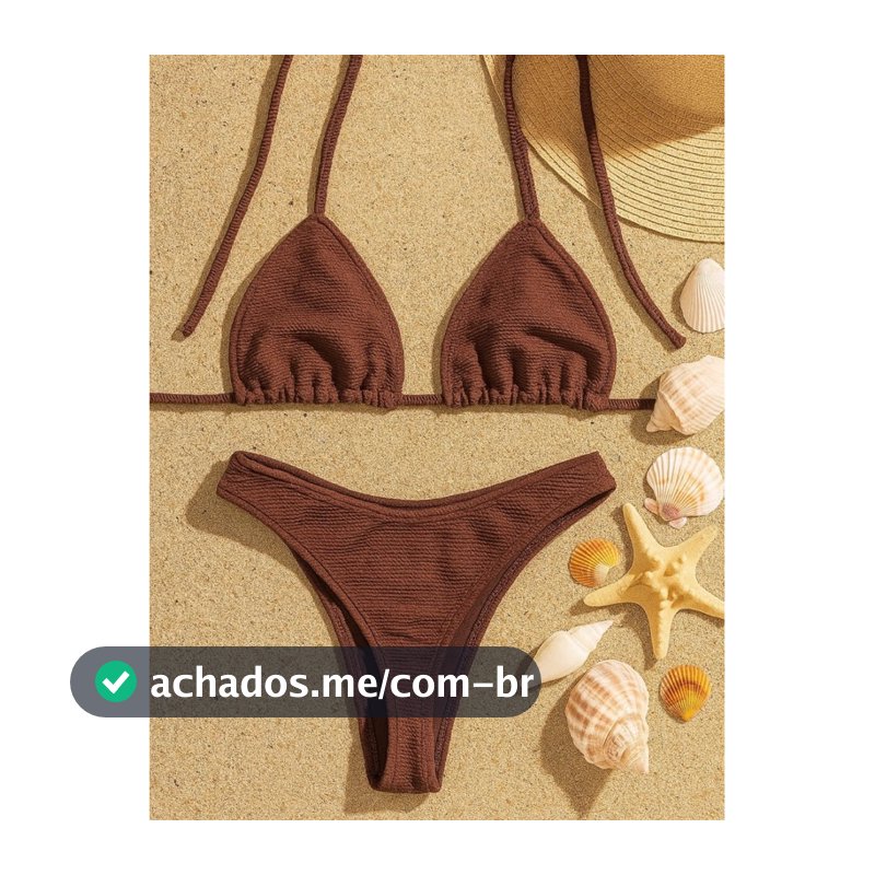 conjunto biquíni asa delta cortininha anarruga texturizado premium