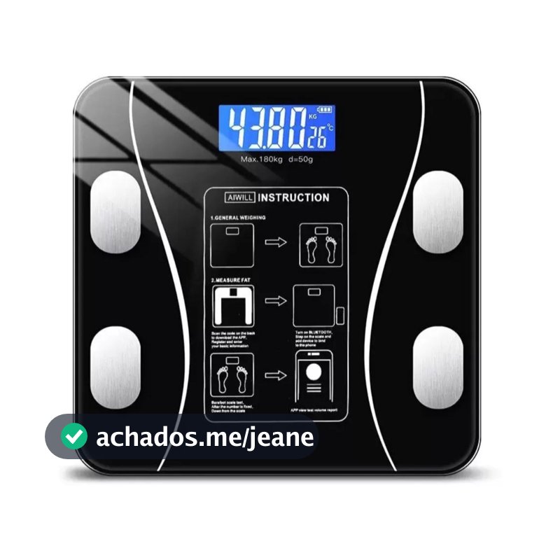 Balança Bioimpedancia Digital Bluetooth Corporal até 180kg