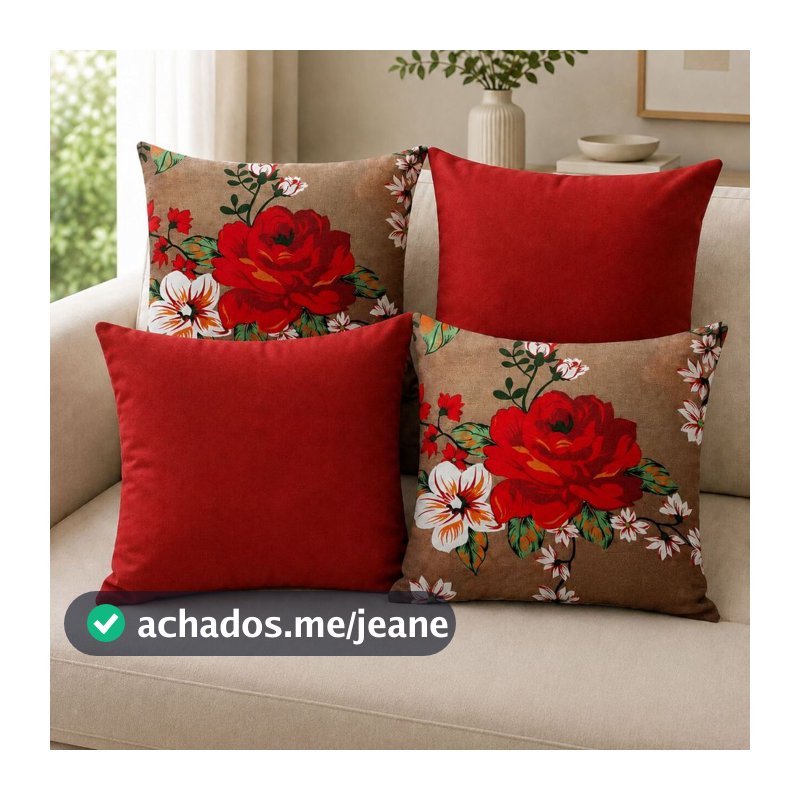 Kit 04 Capa De Almofadas 45x45 Zíper Gorgurinho Promoção