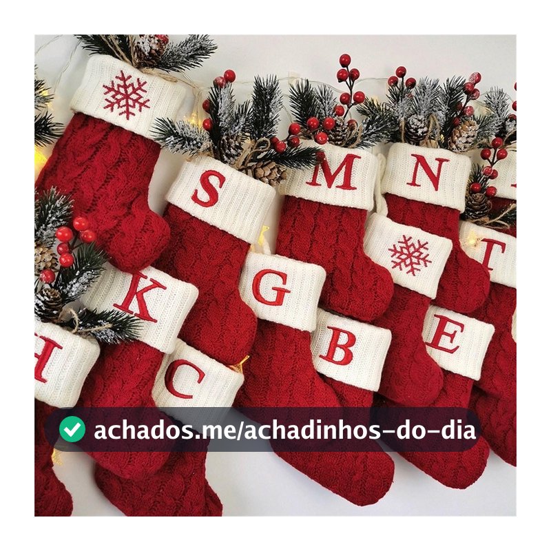 Enfeite de Natal Letras de alfabeto completo Vermelhas  Meias De Natal Pingentes De árvore De Natal,