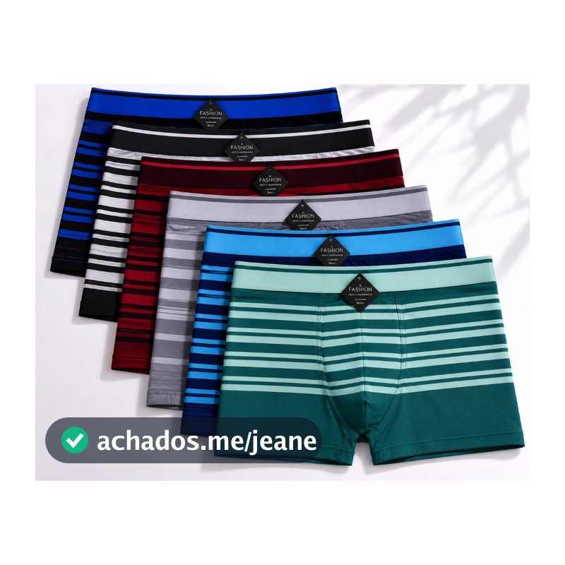 Kit  Cuecas Boxers Premium Masculina Adulto de Microfibra