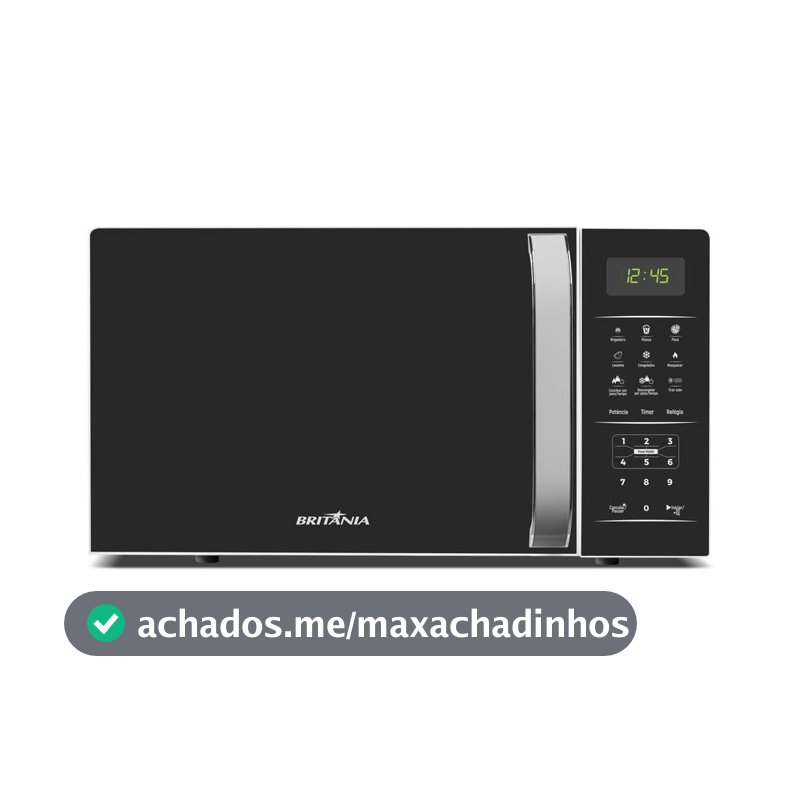 Micro-ondas Britânia 20L Pintura Limpa Fácil BMO23