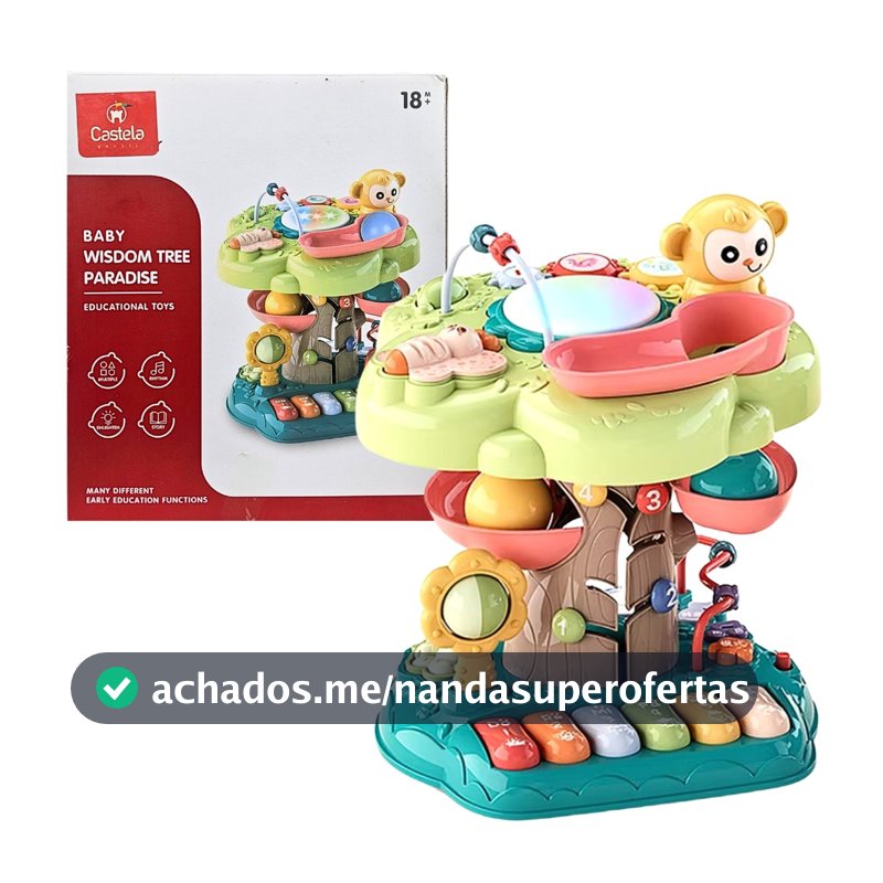 Brinquedo Divertido Arvore Eletronica Infantil Educativo Luz e som Intuitivo - Castela