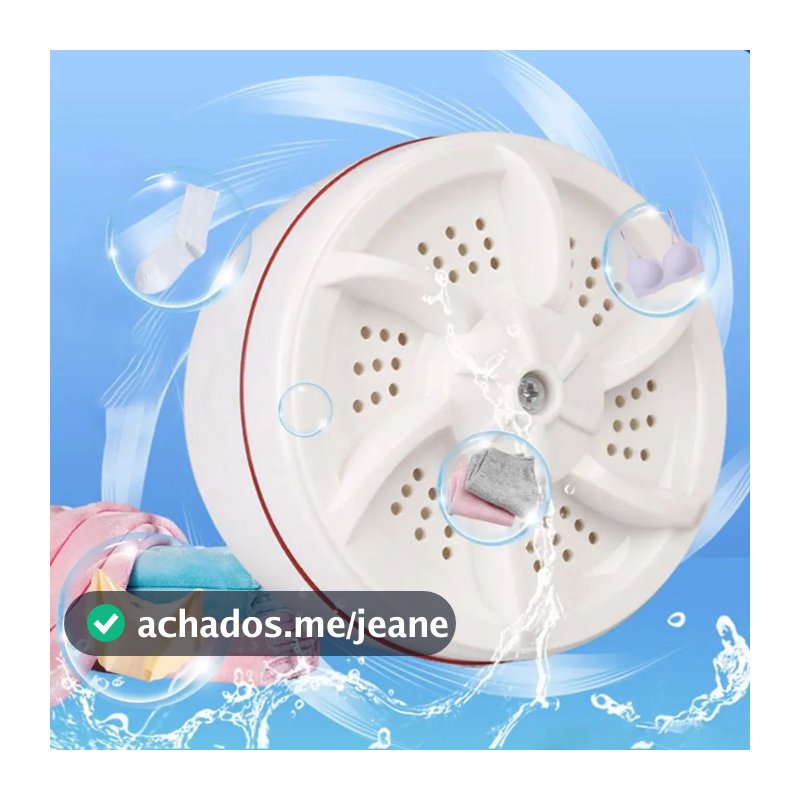 Mini máquina de lavar roupas toalhas no balde portátil branca