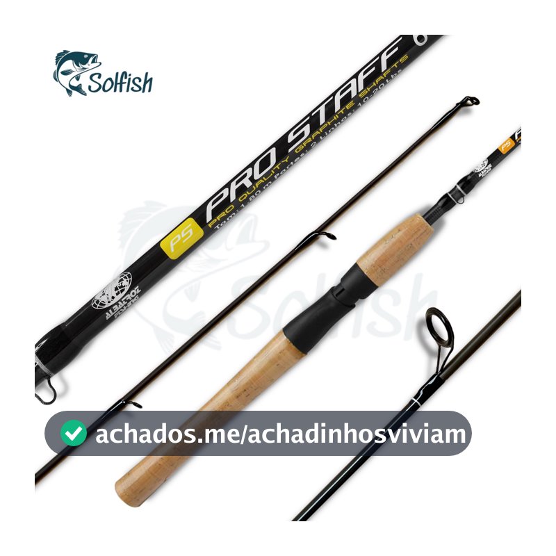 Vara de Pesca Molinete Pro Staff 1,80m 20lbs S602 Albatroz Carbono Ultralight