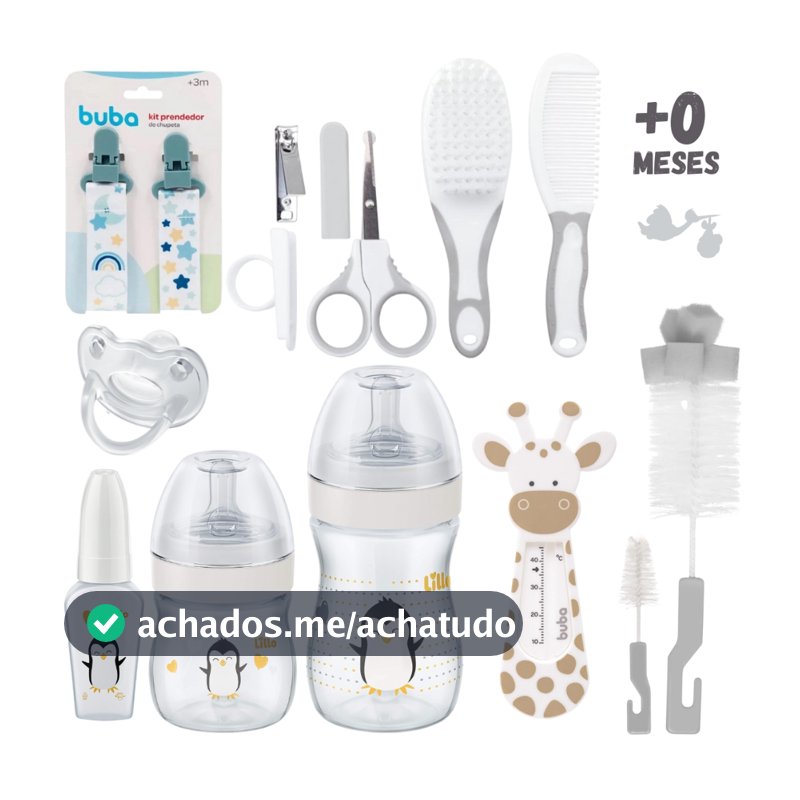 Kit Bebe Recém Nascido Completo Enxoval Cuidados e Higiene +0 Meses Neutro