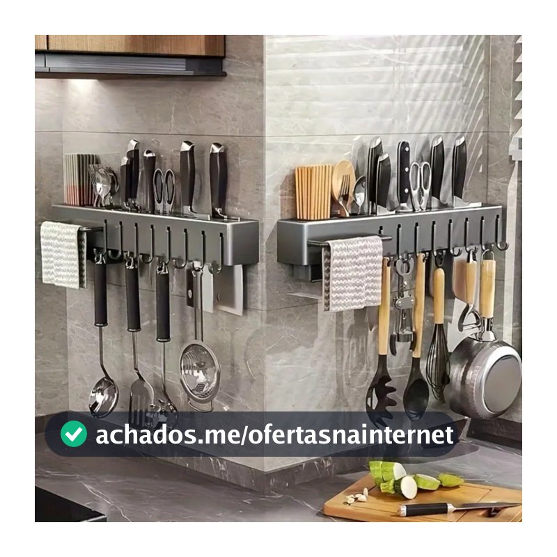 Suporte Para Armazenamento De Facas Ganchos Talheres Utensílios De Cozinha De Ferro