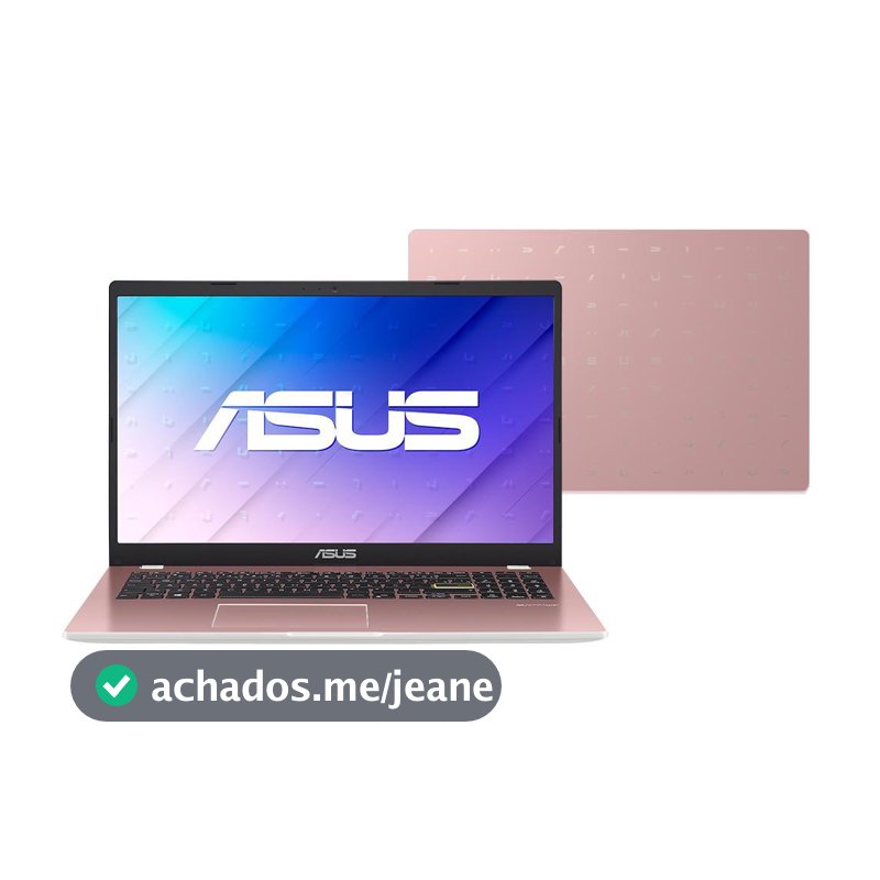 Notebook ASUS Vivobook Go15 Rose E510KA Intel Celeron Dual Core N4500,8GB,128GB EMMC Windows Tela 15:6" LED HD -BR1376WS
