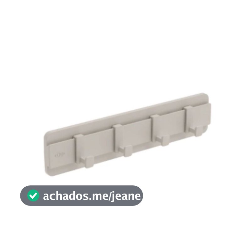 Cabideiro De Parede Com 4 Ganchos Multiuso Ou Bege