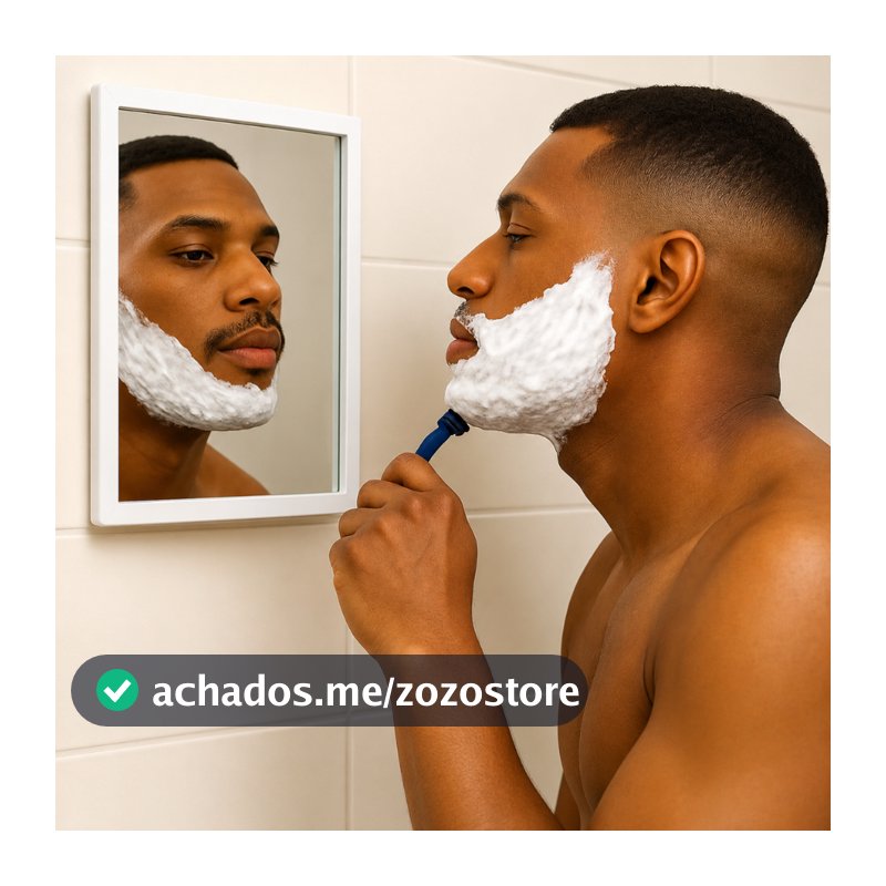 Espelho Com Ventosa Box Para Portátil Barbear Maquiagem Banheiro