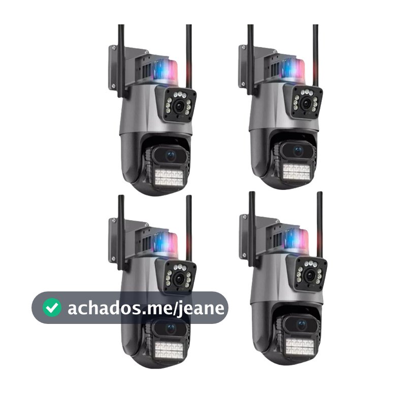1-4 Câmera De Segurança Externa Lente V3/ICSEE Dupla ComSirene 4G/WIFI 6mp Full Hd 4K 360graus  Visão Noturna