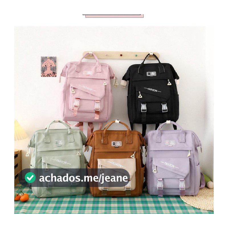 Bolsa Mochila Maternidade Passeio Creche Escola Bebê Menino Menina Impermeável Mescla Multifunção