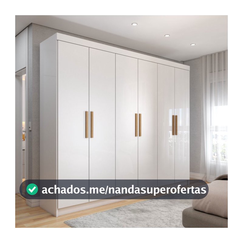 Guarda-Roupa Casal Aurora Radiante 6 Portas 2 Gavetas - Panorama Móveis