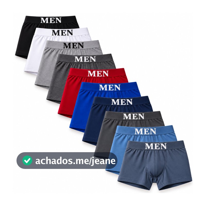 Kit 5 ou 10 Cueca Boxer men cueca Masculina Microfibra Premium cueca men box conforto e qualidade