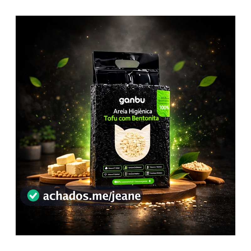 Kit Areia Higiênica Tofu Para Gatos 3,6kg Ganbu Absorvente Biodegradável Controle De Odor para Pet