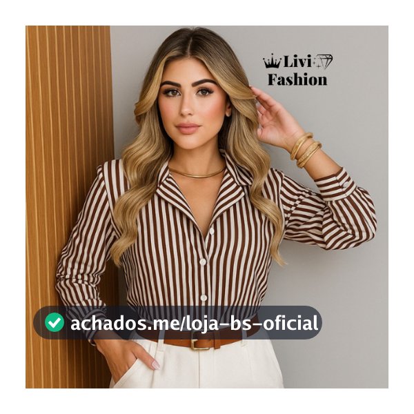 Camisa listrada feminina elegante - moda casual em crepe premiumyr