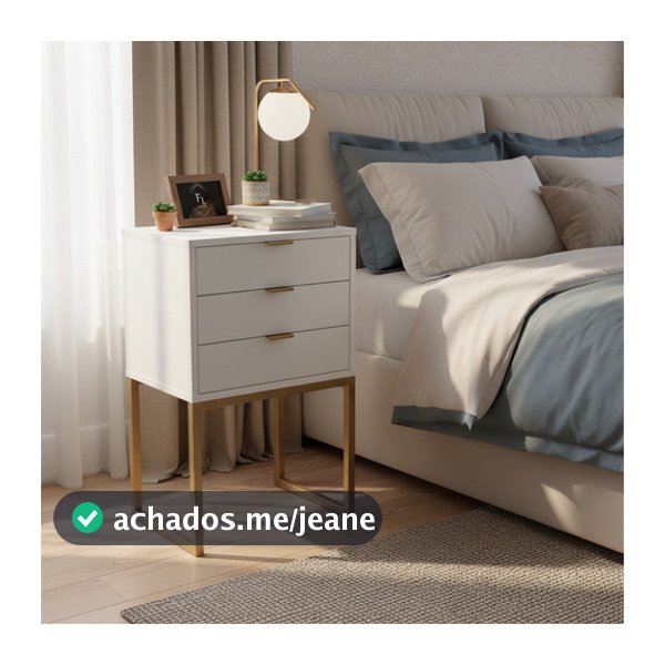 Mesa Lateral Pronta Uso Decoração Moderna Mdf Sala Estar Qurto Enviada Montada