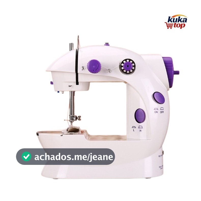 Mini Maquina Costura Portátil Elétrica Pedal Bivolt 110v-220v