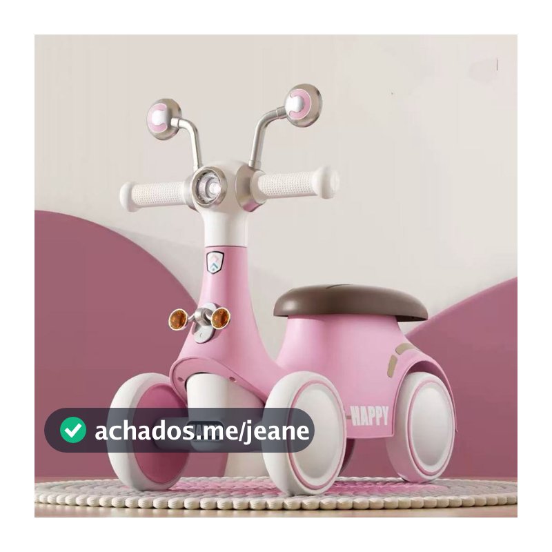 Indicado para crianças de 1 a 3 anos de idade, este é um patinete em forma de caracol sem pedais--3609