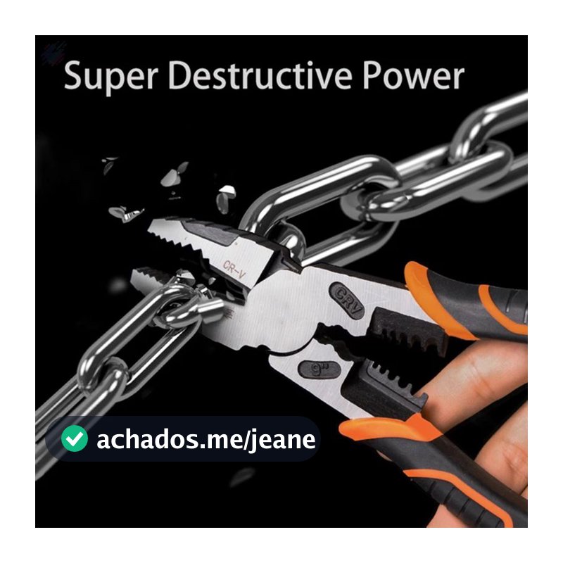 ALICATE UNIVERSAL 9 Polegada  Aço Cr-V multifuncional Eletricista Industrial Para Serviços Pesados