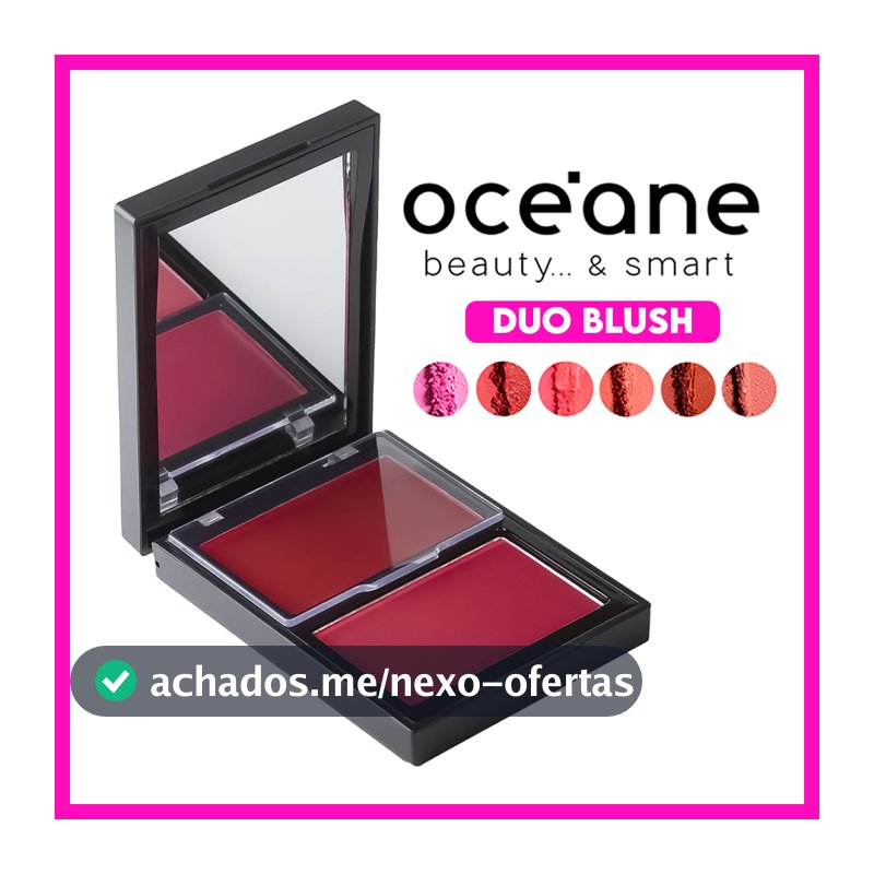 Océane Edition Duo Blush 10,2g (Possui duas opções de Blush uma em Pó e outra Cremoso)