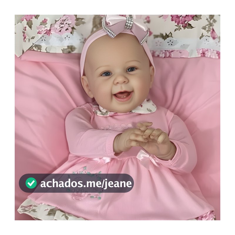 Bebê Reborn Menina Realista Toma Banho Enxoval Completo 50cm