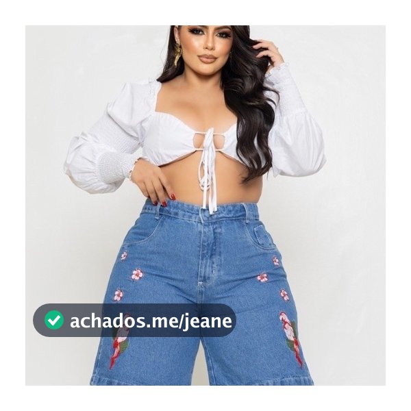 Bermuda Jeans Plus Size Jorts Cintura Alta Bordada Lavagem Média Clara