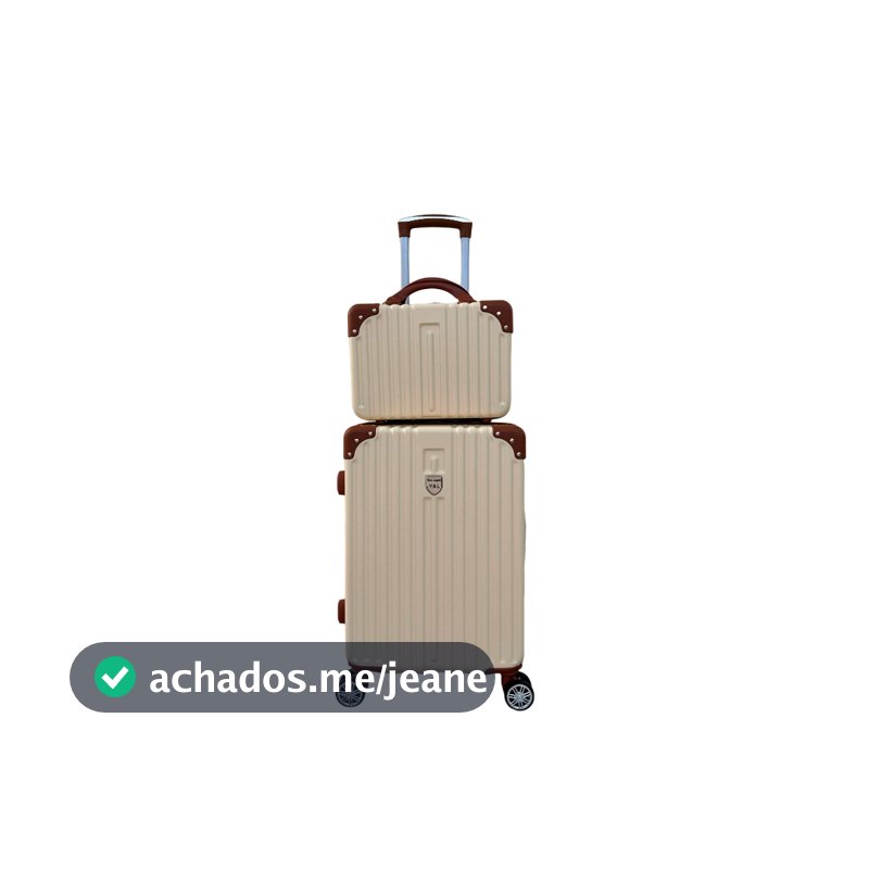 kit de Mala De Viagem 10 KG 9KG  4 Roda Gira 360 Grau Fibra + Frasqueira codigo:2324