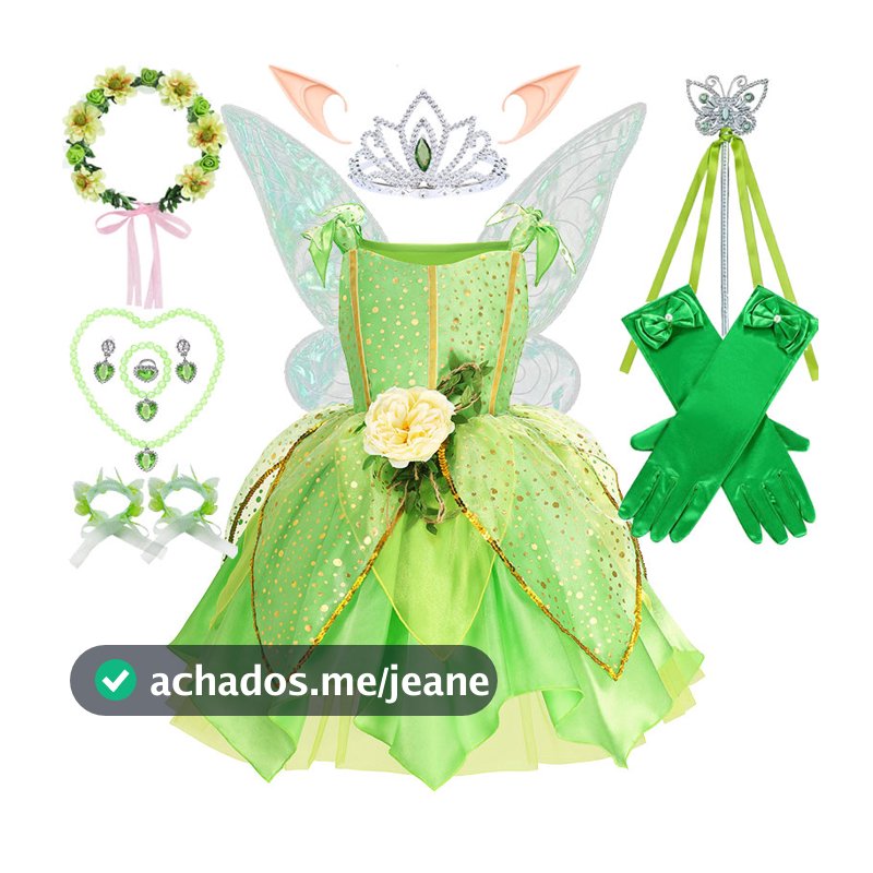 Vestido De Princesa Para Meninas , Fantasia De Sino Tinker , Roupas De Festa De Aniversário Infantil , Vestidos De Elfo
