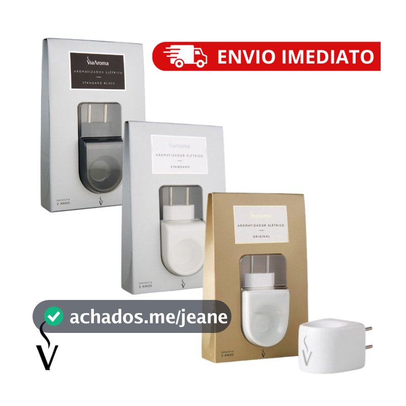 Difusor Elétrico Porcelana ou Standard Via Aroma Aromatizador Elétrico Bivolt  Essência 10ml