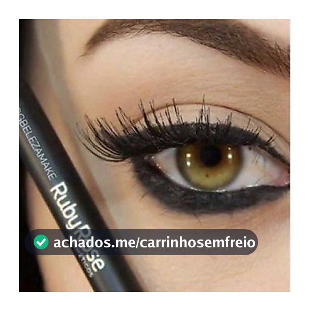 Lápis para Olhos Delineador à Prova D'água - Carbon Black / Preto - Ruby Rose (HB050