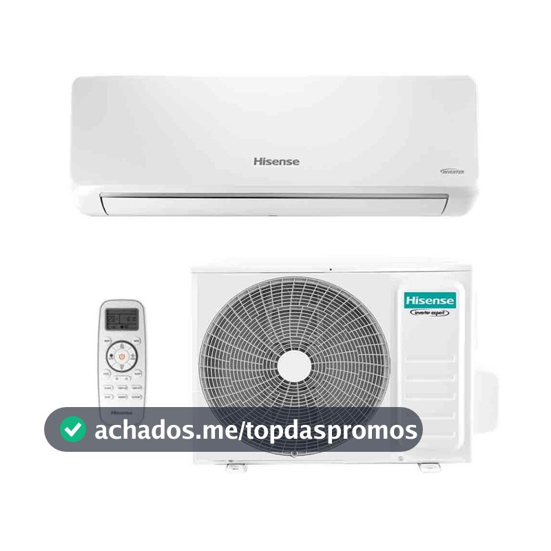 Ar Condicionado Split Inverter Hisense R-32 Hi-wall 9000 Btus Quente e Frio Wi-fi 220v
