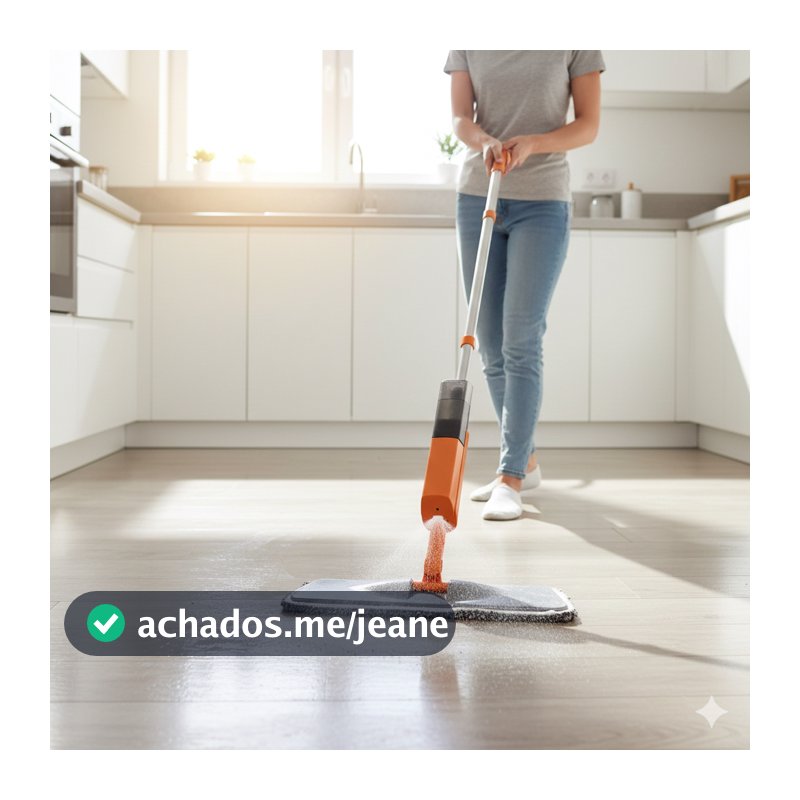 Mop Spray Fit Esfregao Para Limpeza da Casa Com Gatilho e Reservatorio Dispenser Para Agua Desinfetante