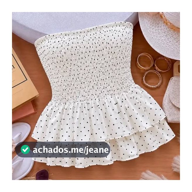 KIT  Bata POA Retro Batinha poa peplum cropped Moda calor estica leve confortavel