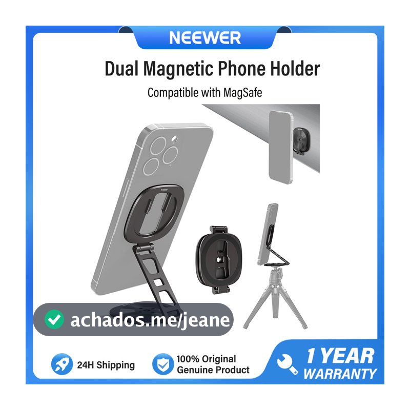 Suporte De Anel De Telefone De Superfície Magnética Dupla NEEWER Com Furo De Parafuso De 1/4 " , PA095